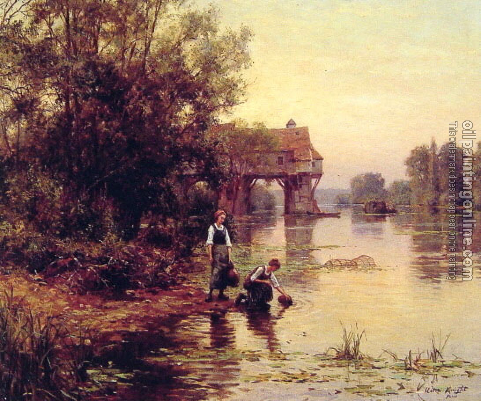 Knight, Louis Aston - Two Girls by a Stream